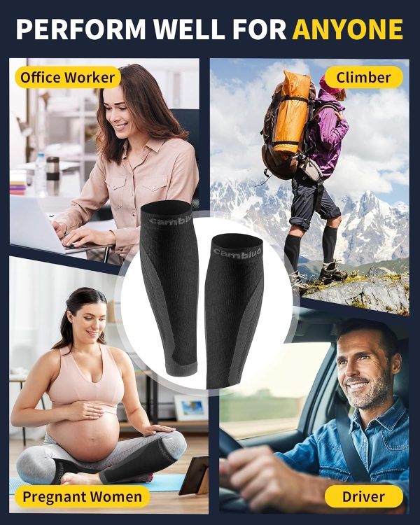 3 Pairs Calf Compression Sleeve for Women Men, Leg Support for Shin Splints - Image 7