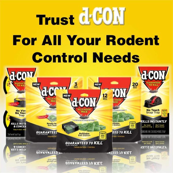 d-CON Refillable Corner Fit Mouse Bait Station, 1 Trap + 18 Bait Refills - Image 10