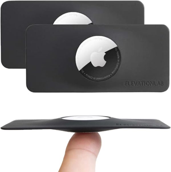 TagVault™ AirTag Wallet Holder - The Thinnest AirTag Wallet Card Insert | Flexible, Stays Hidden, Patent Pending | Elevation Lab